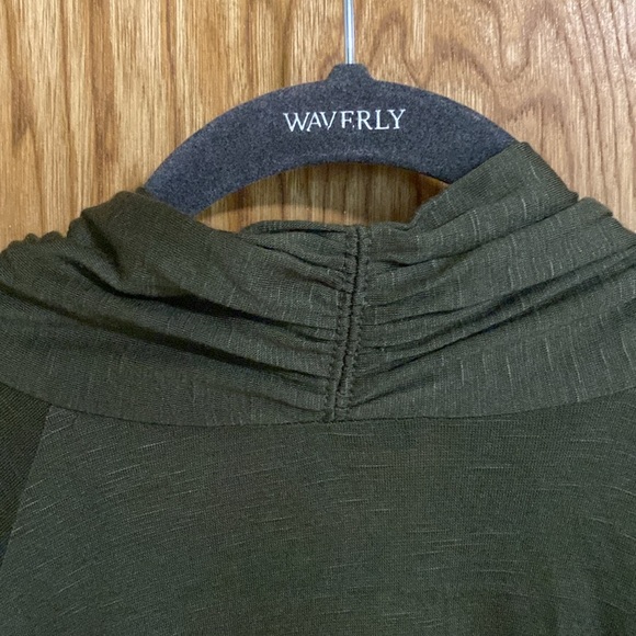 B Design XL Hunter Green Open Front Cardigan 3/4 sleeves 100% Rayon Soft & Comfy - Picture 4 of 10